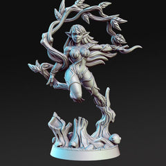 Alura, Princess of the Forest Dryads - Single Roleplaying Miniature for D&D or Pathfinder - 32mm Scale Resin 3D Print - RN EStudios - Gootzy Gaming