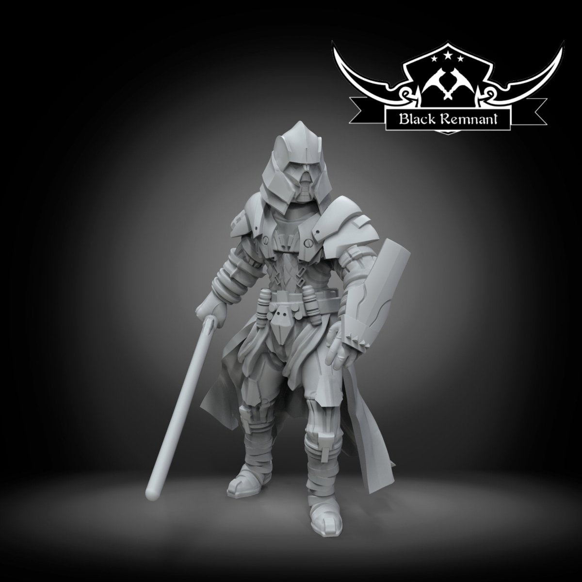 Ancient Black Armored Lord Miniature - SW Legion Compatible (38-40mm tall) Resin 3D Print - Black Remnant - Gootzy Gaming