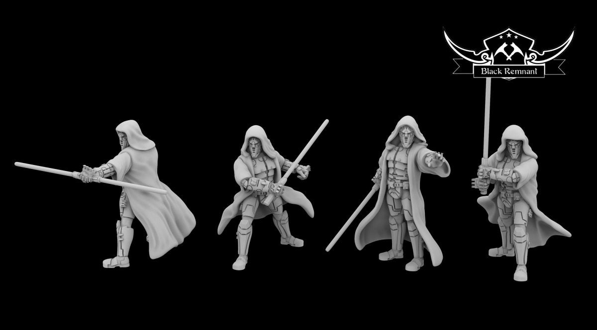 Ancient Wizard Acolyte Miniature - SW Legion Compatible (38-40mm tall) Multi-Piece Resin 3D Print - Black Remnant - Gootzy Gaming
