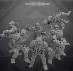 Angry Furball Warriors - 6 Miniature All In Bundle - SW Legion Compatible (38 - 40mm tall) Resin 3D Print - Skullforge Studios - Gootzy Gaming
