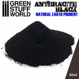 Anthracite Black - Earth Pigment Powder - Green Stuff World - 30 mL bottle - Gootzy Gaming