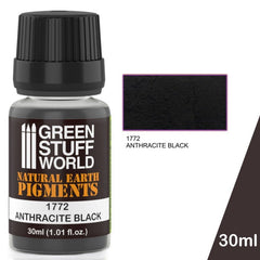 Anthracite Black - Earth Pigment Powder - Green Stuff World - 30 mL bottle - Gootzy Gaming