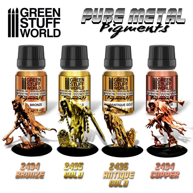 Antique Gold - Pure Metal Pigment Powder - Green Stuff World - 30 mL b –  Gootzy Gaming