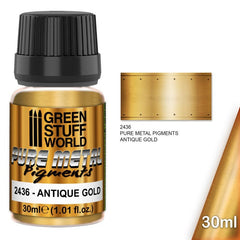 Antique Gold - Pure Metal Pigment Powder - Green Stuff World - 30 mL bottle - Gootzy Gaming