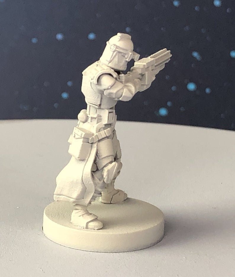 ARC P1 Heavy Rifle Trooper Miniature - SW Legion Compatible (38-40mm tall) Multi-Piece Resin 3D Print - Dark Fire Designs - Gootzy Gaming