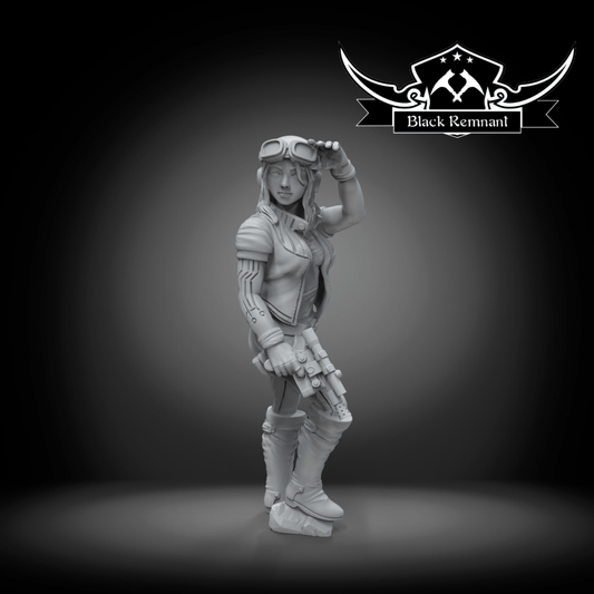 Archaeology Girl - Single Miniature - SW Legion Compatible (38-40mm tall) Resin 3D Print - Black Remnant - Gootzy Gaming