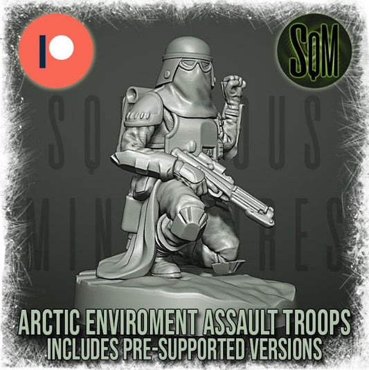 Arctic Environment Trooper Standard Squad - SW Legion Compatible (38-40mm tall) High Quality 8k Resin 3D Print - Squamous Miniatures - Gootzy Gaming
