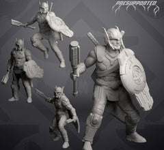 Arena Champion Thunder God Superhero Miniature - MCP/Crisis Protocol Compatible (40mm tall) Resin 3D Print - Skullforge Studios - Gootzy Gaming