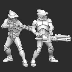 ARF Clone Trooper Heavies miniature - Single or Bundle - SW Legion Compatible (38-40mm tall) Multi-Piece Resin 3D Print - Dark Fire Designs