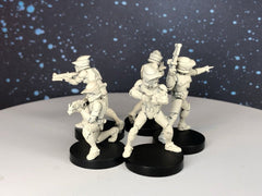 ARF Clone Trooper Squad - SW Legion Compatible (38-40mm tall) Multi-Piece Resin 3D Print - Dark Fire Designs