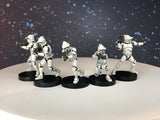 ARF Clone Trooper Squad - SW Legion Compatible (38-40mm tall) Multi-Piece Resin 3D Print - Dark Fire Designs