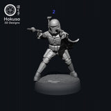 Aspiring Mando Crusader - Single Miniature - SW Legion Compatible (38-40mm tall) Resin 3D Print - Hokusa Designs - Gootzy Gaming