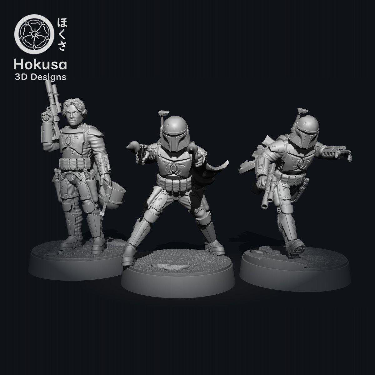 Aspiring Mando Crusader - Single Miniature - SW Legion Compatible (38-40mm tall) Resin 3D Print - Hokusa Designs - Gootzy Gaming