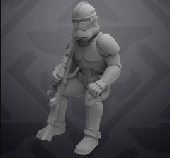 At Ease Genetic Trooper Miniature - SW Legion Compatible (38 - 40mm tall) Resin 3D Print - Skullforge Studios - Gootzy Gaming