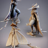 Atropos, Noctuoidea Moth Assassin - Single Roleplaying Miniature for D&D or Pathfinder - 32mm Scale Resin 3D Print - Cobramode - Gootzy Gaming