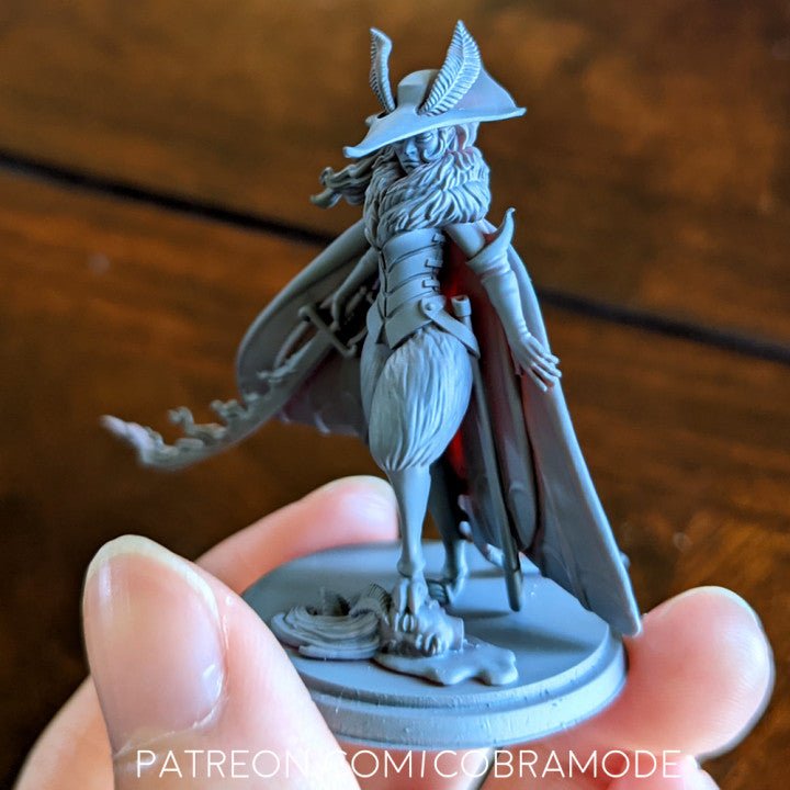 Atropos, Noctuoidea Moth Assassin - Single Roleplaying Miniature for D&D or Pathfinder - 32mm Scale Resin 3D Print - Cobramode - Gootzy Gaming
