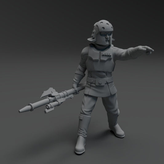 Authority Agent Kaiser Miniature - SW Legion Compatible (38 - 40mm tall) Resin 3D Print - Skullforge Studios - Gootzy Gaming