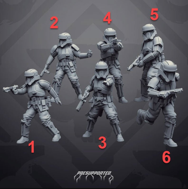 Authority Beach Trooper Guard Squad - SW Legion Compatible Miniature (38 - 40mm tall) High Quality 8k Resin 3D Print - Skullforge Studios - Gootzy Gaming
