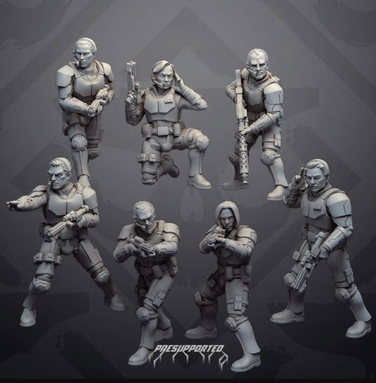 Authority Bureau Special ISB Operatives - SW Legion Compatible Miniature (38 - 40mm tall) High Quality 8k Resin 3D Print - Skullforge Studios - Gootzy Gaming