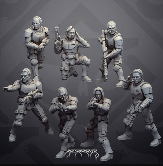 Authority Bureau Special ISB Operatives - SW Legion Compatible Miniature (38-40mm tall) High Quality 8k Resin 3D Print - Skullforge Studios - Gootzy Gaming