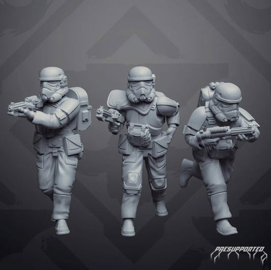 Authority Combat Medic Crew with Blasters - SW Legion Compatible Miniature (38 - 40mm tall) High Quality 8k Resin 3D Print - Skullforge Studios - Gootzy Gaming