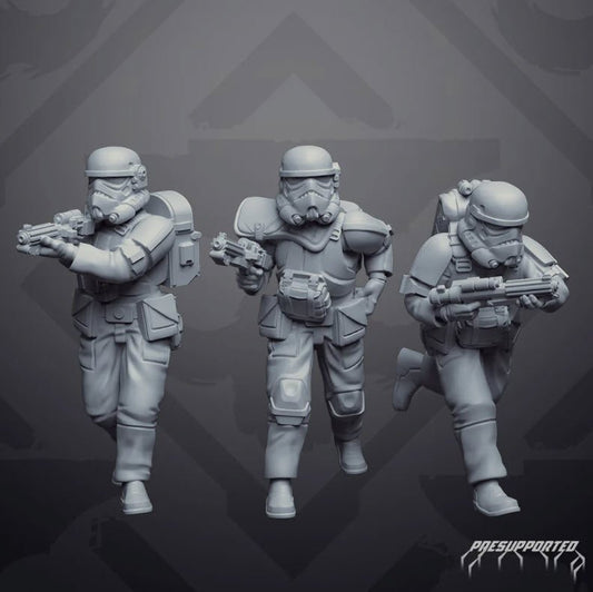 Authority Combat Medic Crew with Blasters - SW Legion Compatible Miniature (38-40mm tall) High Quality 8k Resin 3D Print - Skullforge Studios - Gootzy Gaming