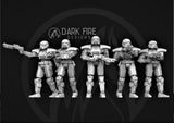 Authority Dark Droid Squad - 5 Miniature Bundle - SW Legion Compatible (38-40mm tall) Resin 3D Print - Dark Fire Designs - Gootzy Gaming