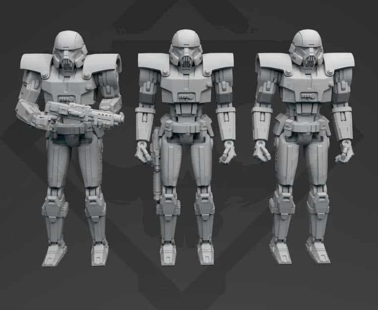 Authority Dominator Troopers - 9 Miniature All In Bundle - SW Legion Compatible (38 - 40mm tall) Resin 3D Print - Skullforge Studios - Gootzy Gaming