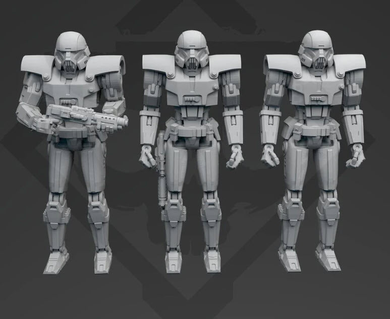 Authority Dominator Troopers - 9 Miniature All In Bundle- SW Legion Compatible (38-40mm tall) Resin 3D Print - Skullforge Studios - Gootzy Gaming