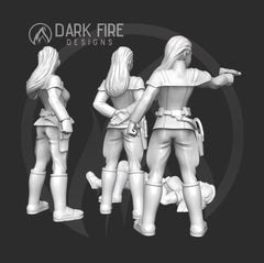 Authority Female Fleet Officer Miniature - SW Legion Compatible (38-40mm tall) Resin 3D Print - Dark Fire Designs - Gootzy Gaming