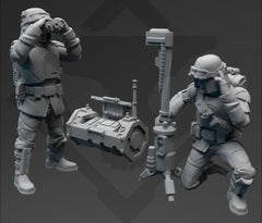 Authority Field Infantry Comms Team Miniatures - 2 Mini Bundle - SW Legion Compatible (38 - 40mm tall) Resin 3D Print - Skullforge Studios - Gootzy Gaming