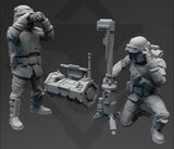Authority Field Infantry Comms Team Miniatures - 2 Mini Bundle - SW Legion Compatible (38-40mm tall) Resin 3D Print - Skullforge Studios - Gootzy Gaming