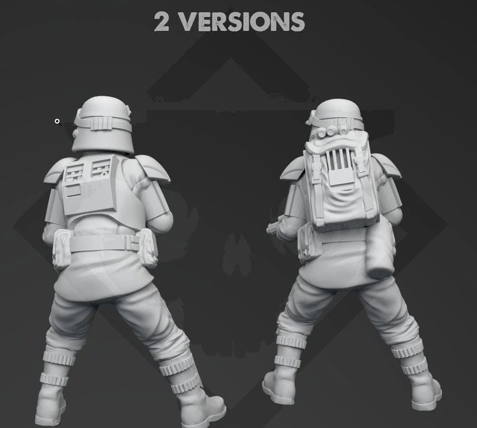 Authority Field Infantry Squad - 8 miniatures - SW Legion Compatible (38 - 40mm tall) Resin 3D Print - Skullforge Studios - Gootzy Gaming