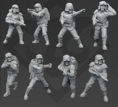 Authority Field Infantry Squad - 8 miniatures - SW Legion Compatible (38 - 40mm tall) Resin 3D Print - Skullforge Studios - Gootzy Gaming