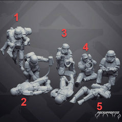 Authority Field Medics with Bacta Gear - SW Legion Compatible Miniature (38 - 40mm tall) High Quality 8k Resin 3D Print - Skullforge Studios - Gootzy Gaming