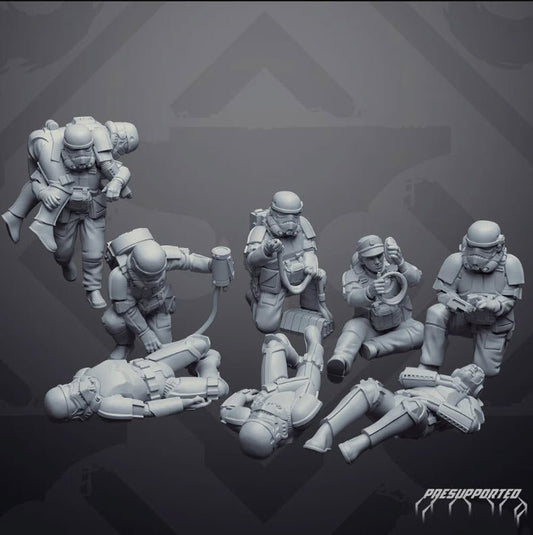 Authority Field Medics with Bacta Gear - SW Legion Compatible Miniature (38 - 40mm tall) High Quality 8k Resin 3D Print - Skullforge Studios - Gootzy Gaming