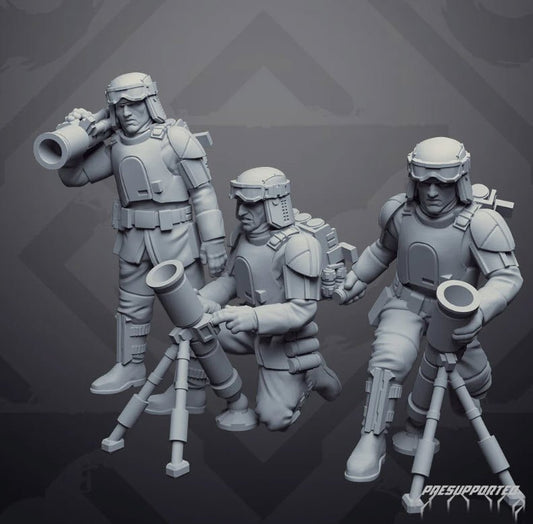 Authority Field Mortar Trooper Crew - SW Legion Compatible Miniature (38 - 40mm tall) High Quality 8k Resin 3D Print - Skullforge Studios - Gootzy Gaming
