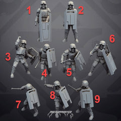 Authority Field Riot Troopers - SW Legion Compatible Miniature (38 - 40mm tall) High Quality 8k Resin 3D Print - Skullforge Studios - Gootzy Gaming