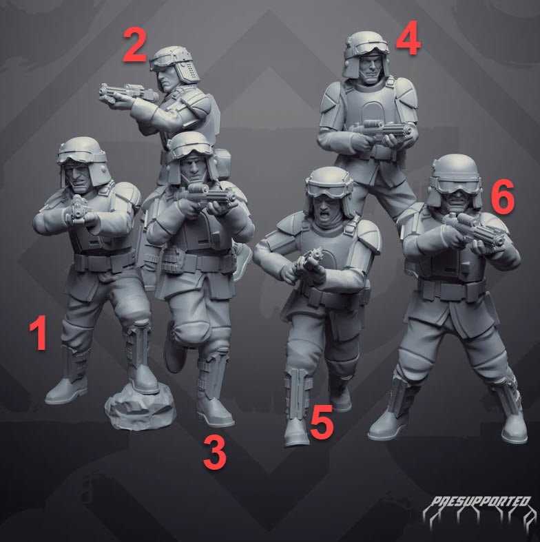 Authority Field Trooper Squad 2 - SW Legion Compatible Miniature (38-40mm tall) High Quality 8k Resin 3D Print - Skullforge Studios - Gootzy Gaming