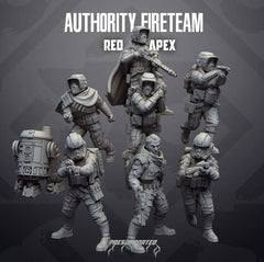 Authority Fireteam Red Apex Stormtroopers - Premade Special Operations Squad - SW Legion Compatible Miniature (38 - 40mm tall) High Quality 8k Resin 3D Print - Skullforge Studios - Gootzy Gaming