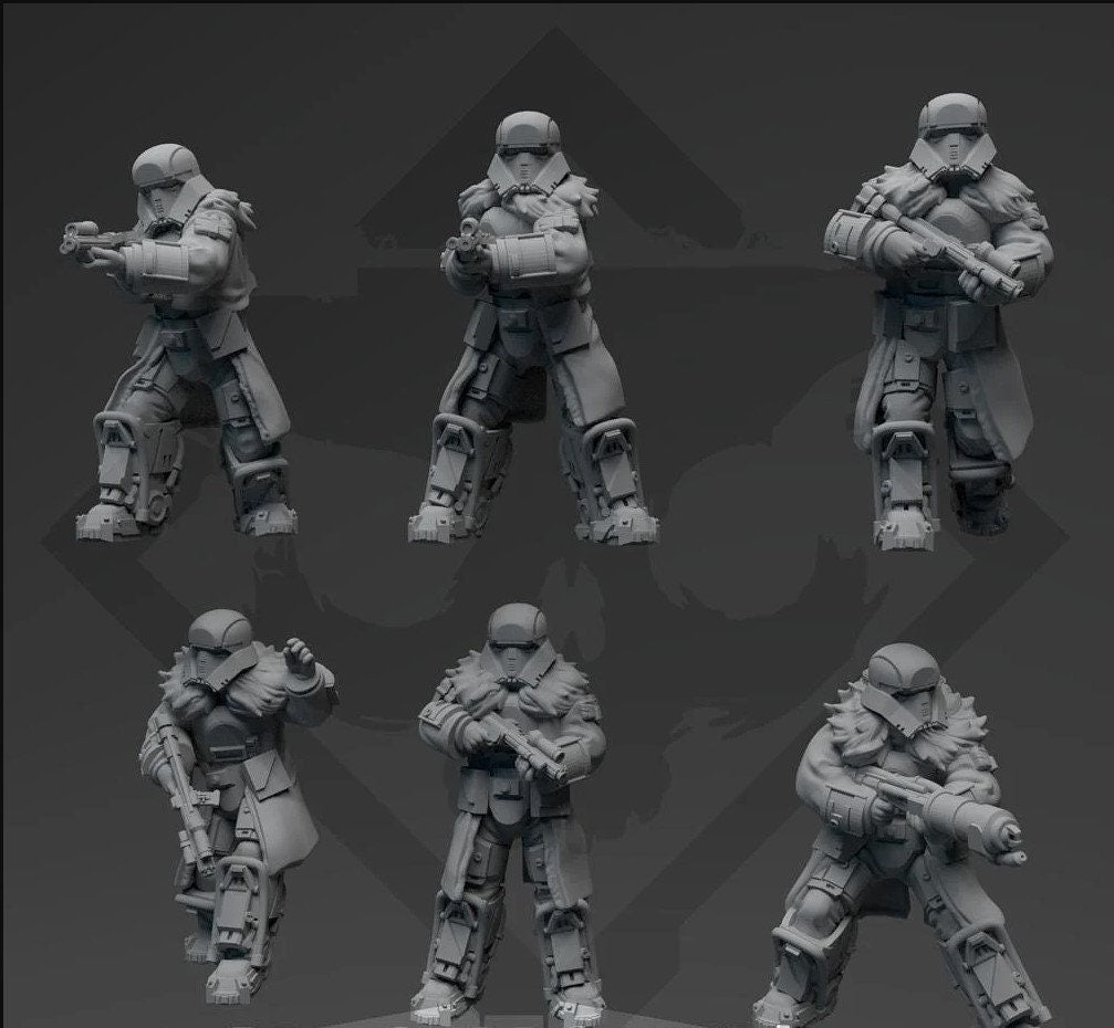 Authority Frontier Grav Boots Squad - 6 Mini Bundle - SW Legion Compatible (38 - 40mm tall) Resin 3D Print - Skullforge Studios - Gootzy Gaming