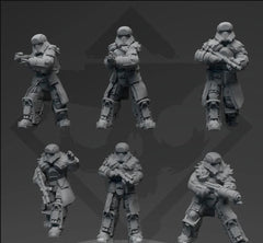Authority Frontier Grav Boots Squad - 6 Mini Bundle - SW Legion Compatible (38 - 40mm tall) Resin 3D Print - Skullforge Studios - Gootzy Gaming