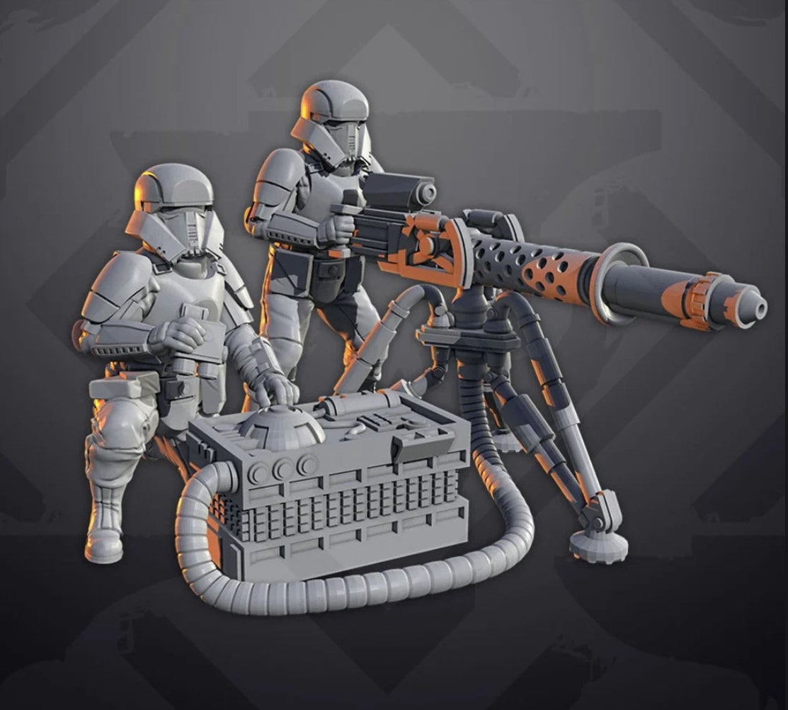 Authority Frontier Mounted Gunner Team Miniature - SW Legion Compatible (38 - 40mm tall) Resin 3D Print - Skullforge Studios - Gootzy Gaming