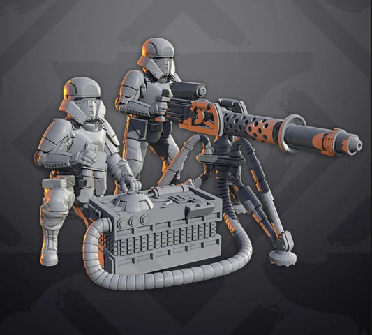 Authority Frontier Mounted Gunner Team Miniature - SW Legion Compatible (38 - 40mm tall) Resin 3D Print - Skullforge Studios - Gootzy Gaming