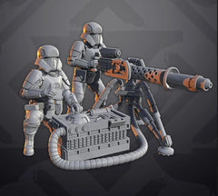 Authority Frontier Mounted Gunner Team Miniature - SW Legion Compatible (38 - 40mm tall) Resin 3D Print - Skullforge Studios - Gootzy Gaming