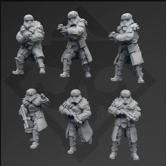 Authority Frontier Thick Coat W/ Fur Squad - 6 Mini Bundle - SW Legion Compatible (38 - 40mm tall) Resin 3D Print - Skullforge Studios - Gootzy Gaming