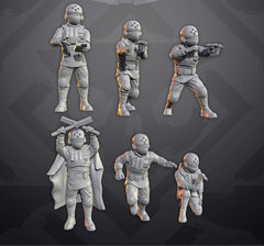 Authority Hangar and Repair Crew Miniatures - 6 Mini Bundle - SW Legion Compatible (38 - 40mm tall) Resin 3D Print - Skullforge Studios - Gootzy Gaming