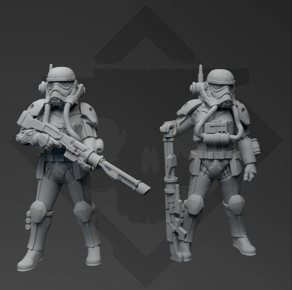 Authority Hazard Trooper Leader Miniature - SW Legion Compatible (38 - 40mm tall) Resin 3D Print - Skullforge Studios - Gootzy Gaming
