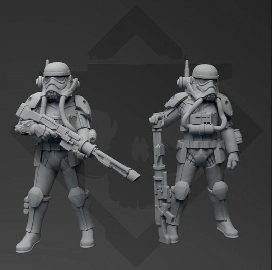 Authority Hazard Trooper Leader Miniature - SW Legion Compatible (38 - 40mm tall) Resin 3D Print - Skullforge Studios - Gootzy Gaming
