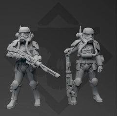 Authority Hazard Trooper Leader Miniature - SW Legion Compatible (38-40mm tall) Resin 3D Print - Skullforge Studios - Gootzy Gaming